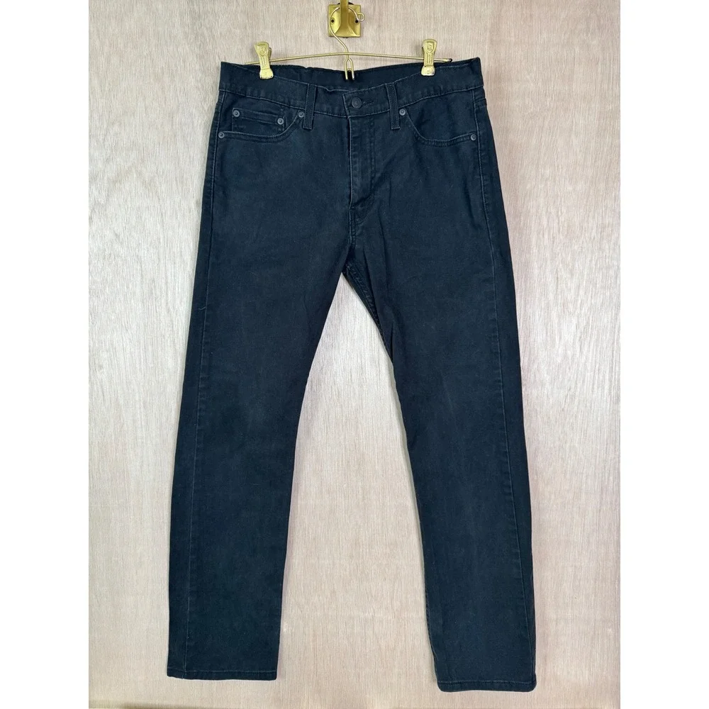 Levis 513 Slim Straight Jeans Mens 31x30 Black Denim Pants 513-0590